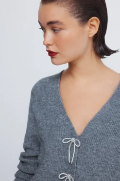 Cardigan lazos brillo