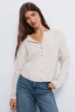 Cardigan pointelle