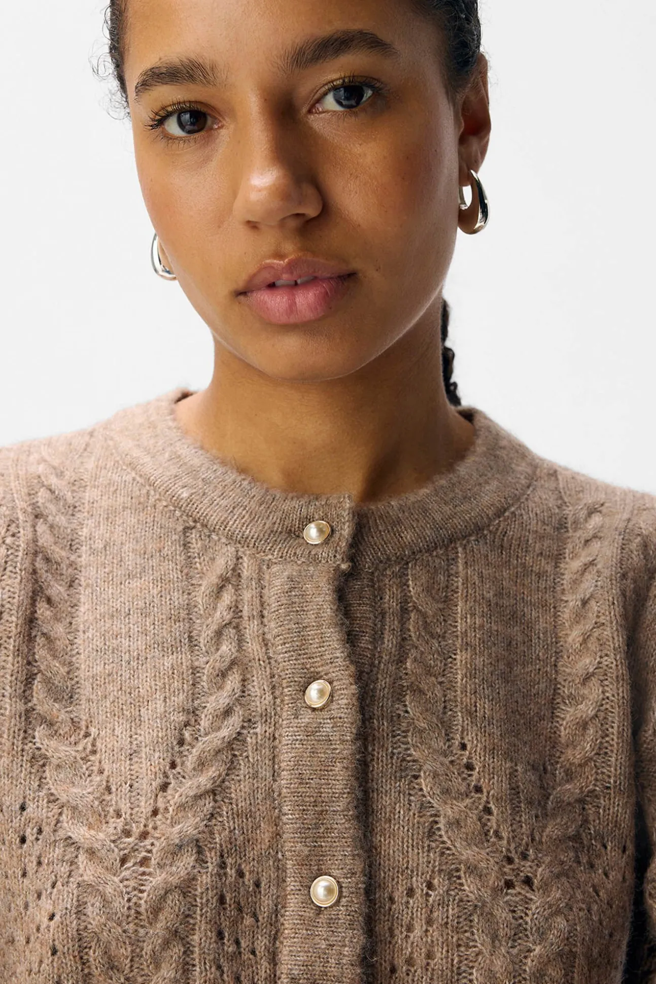 Cardigan punto calado