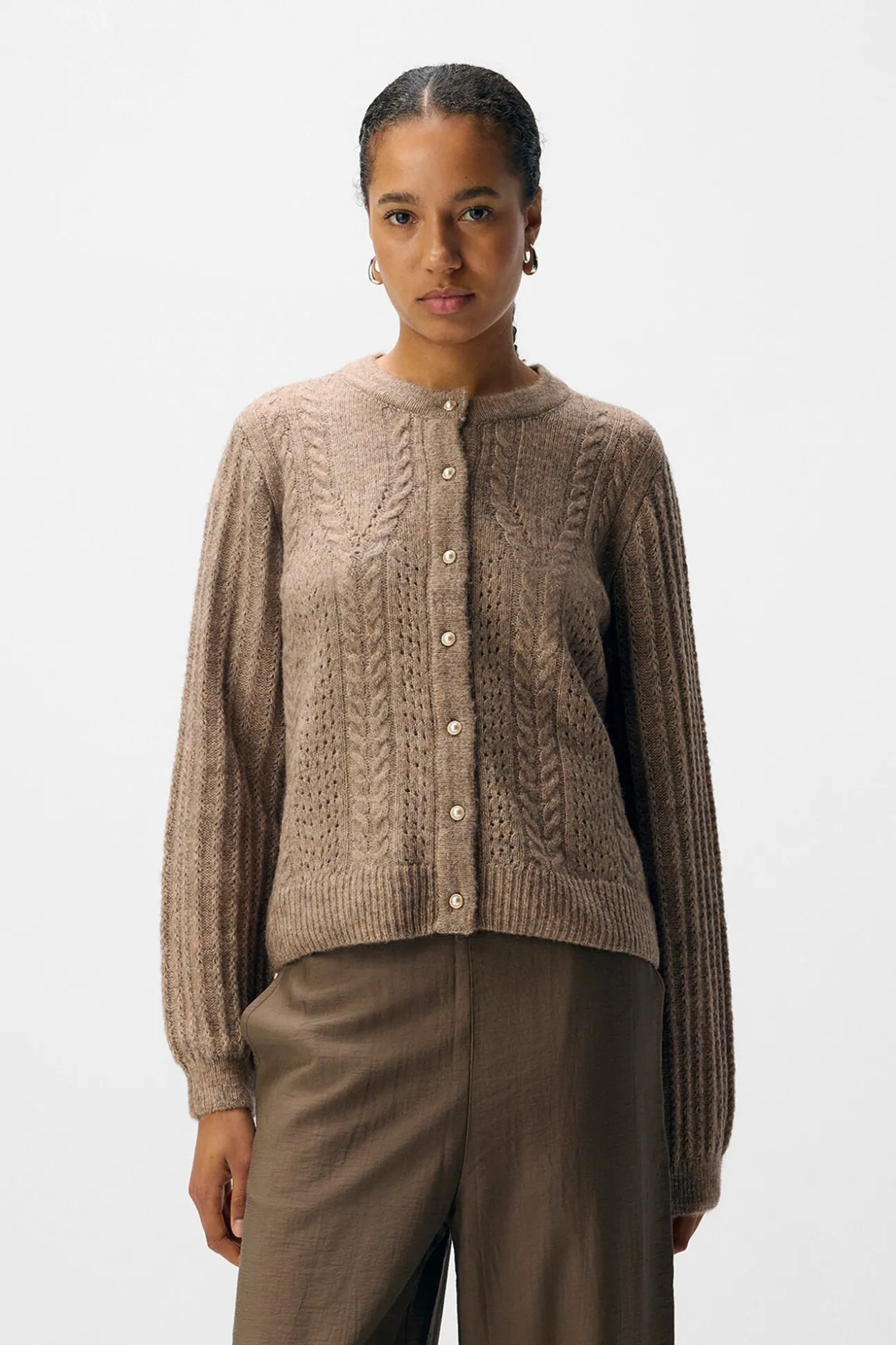 Cardigan punto calado