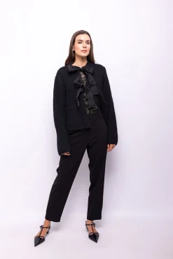 Cardigan punto con lazos