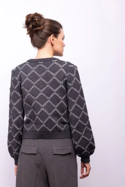 Cardigan punto rombos