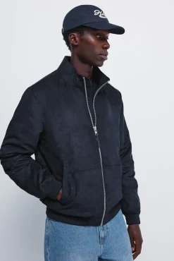 Cazadora acolchada efecto ante