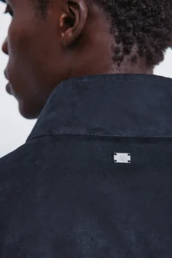 Cazadora acolchada efecto ante