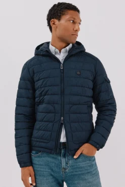 Cazadora acolchada ultralight con capucha