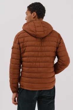 Cazadora acolchada ultralight con capucha