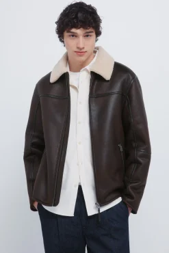 Cazadora aviador efecto ante doble faz