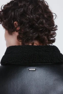 Cazadora aviador efecto piel doble faz