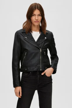 Cazadora Biker Cropped 100% piel.