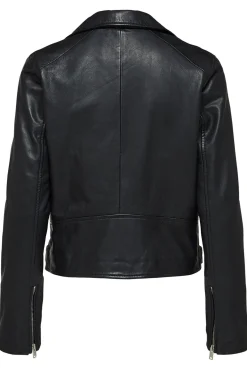 Cazadora Biker Cropped 100% piel.