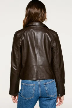 Cazadora Biker Cropped 100% piel