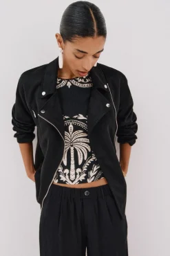 Cazadora biker efecto ante