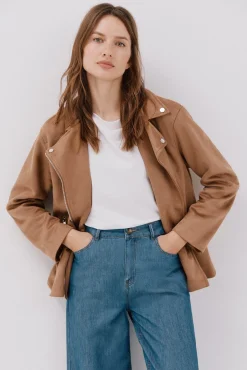 Cazadora biker efecto ante