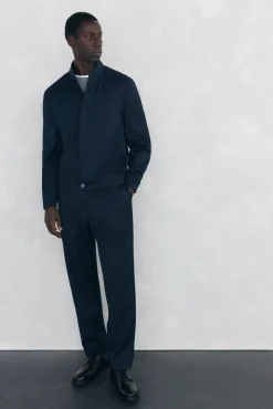 Cazadora bomber de lana