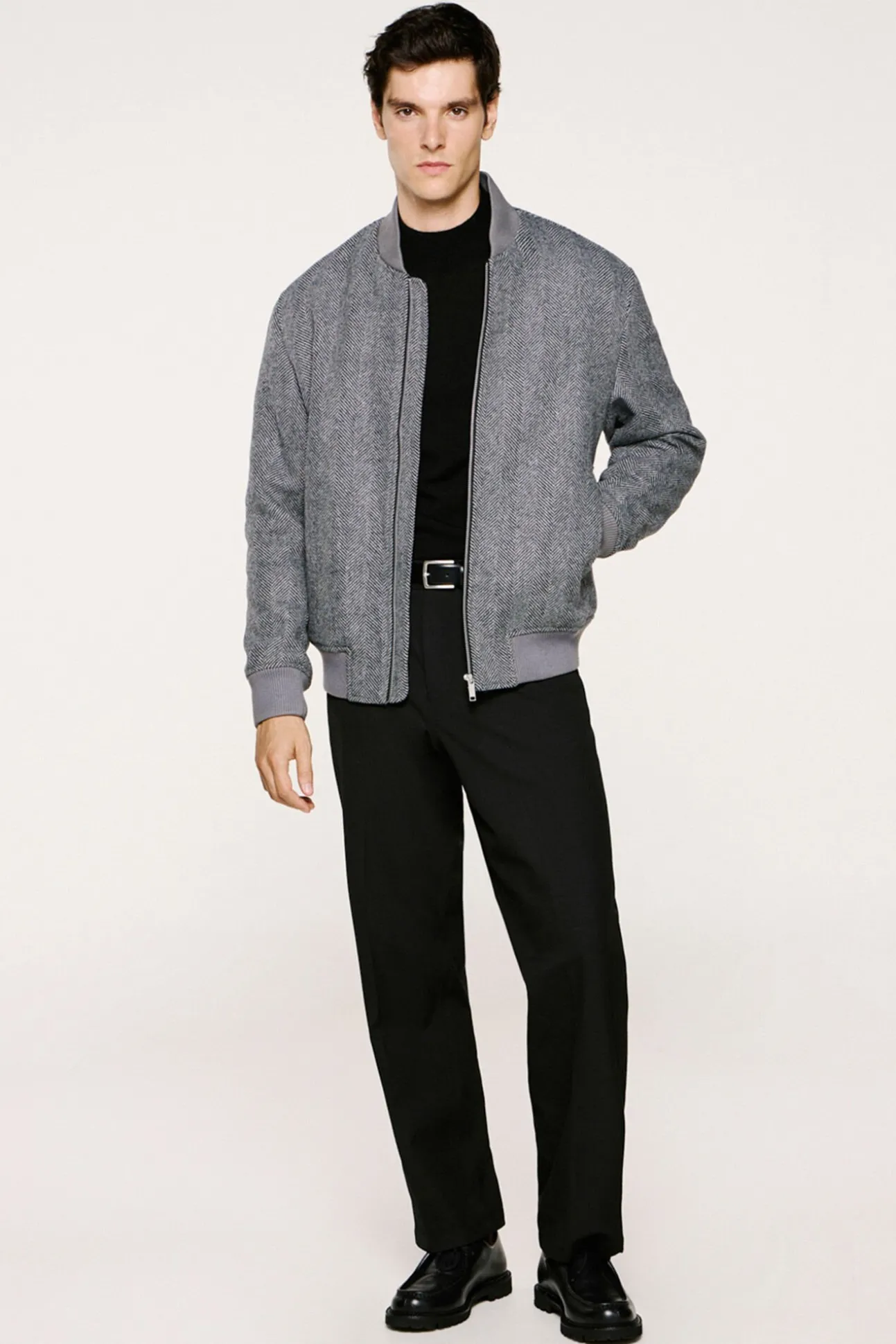 Cazadora bomber lana