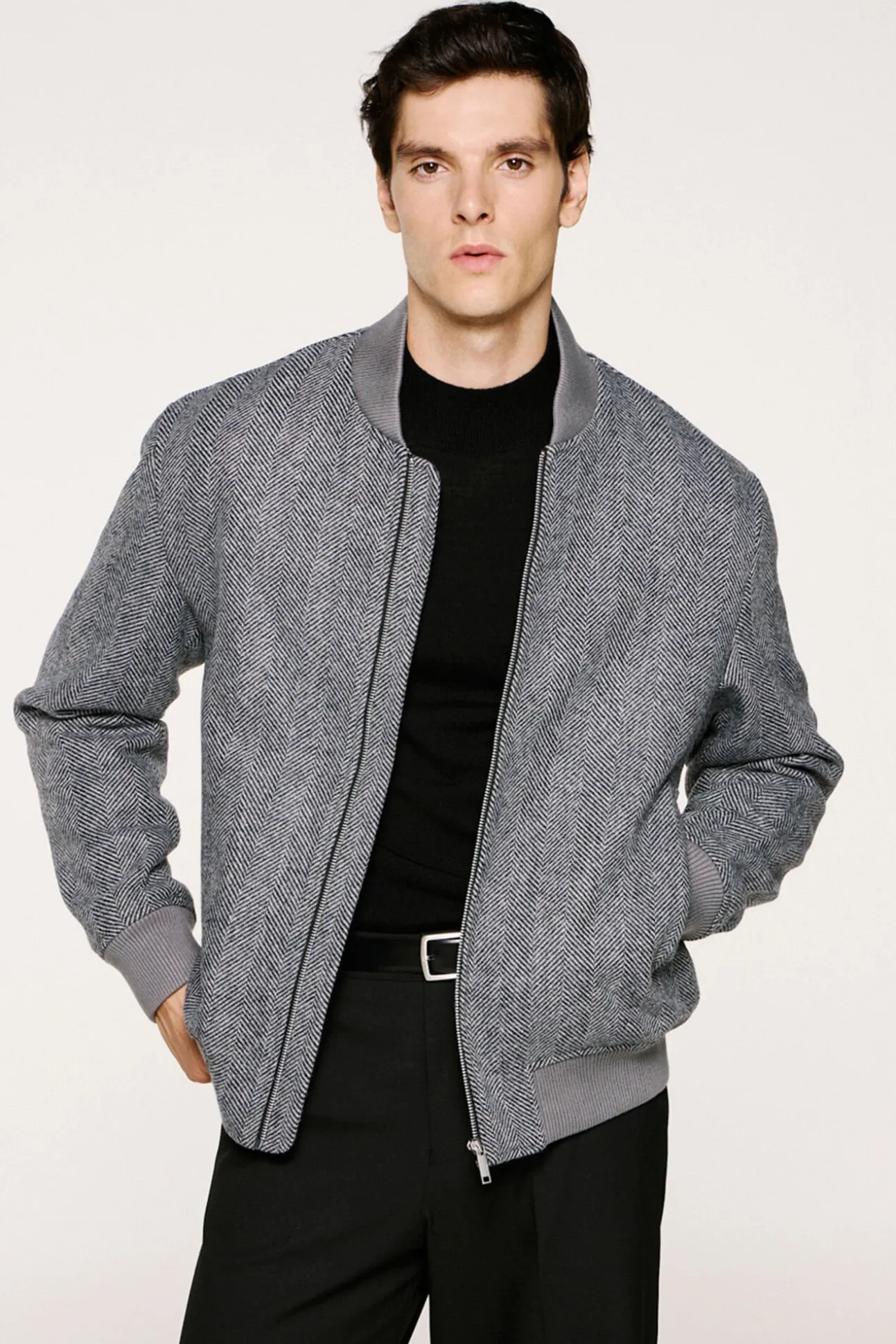 Cazadora bomber lana