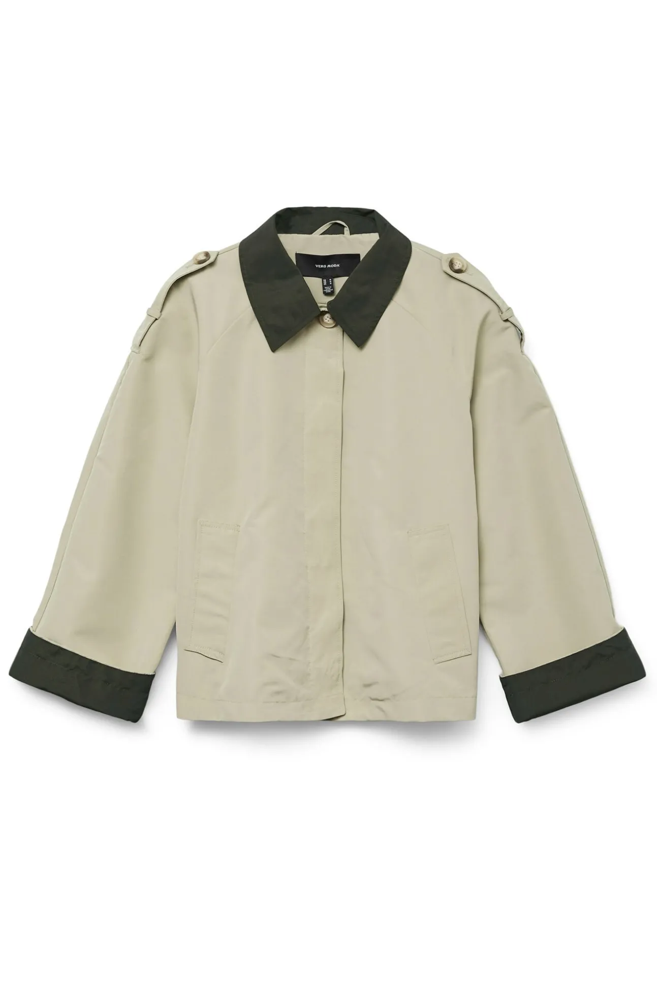 Cazadora corta cuello de solapa