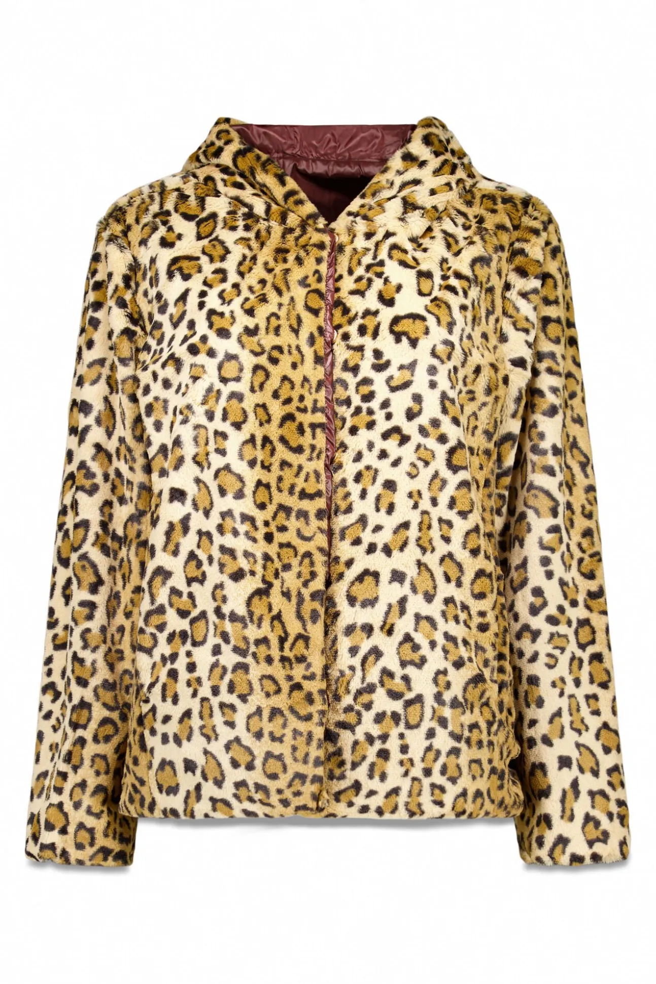 Cazadora corta reversible efecto pelo