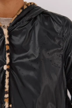 Cazadora corta reversible efecto pelo