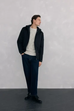 Cazadora cremallera con capucha