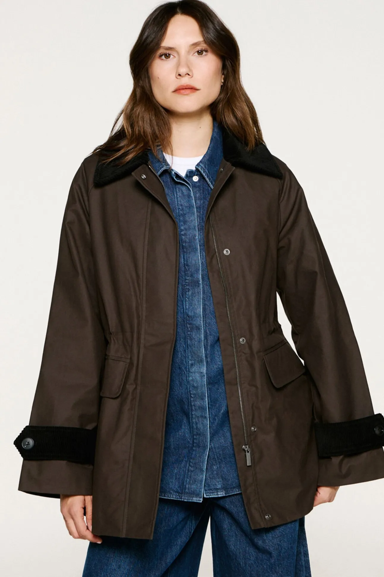 Cazadora cuello pana 100% algodón orgánico