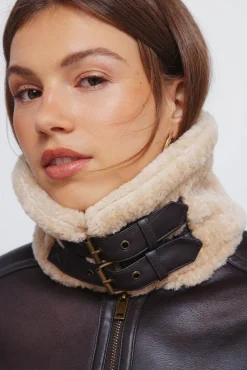 Cazadora doble faz cuello pelo