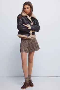 Cazadora doble faz cuello pelo