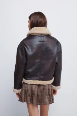 Cazadora doble faz cuello pelo