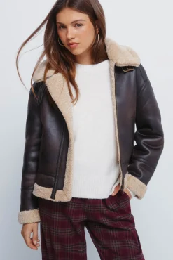 Cazadora doble faz cuello pelo