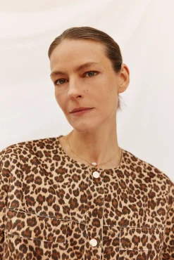 Cazadora efecto piel