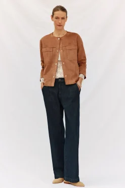 Cazadora efecto piel