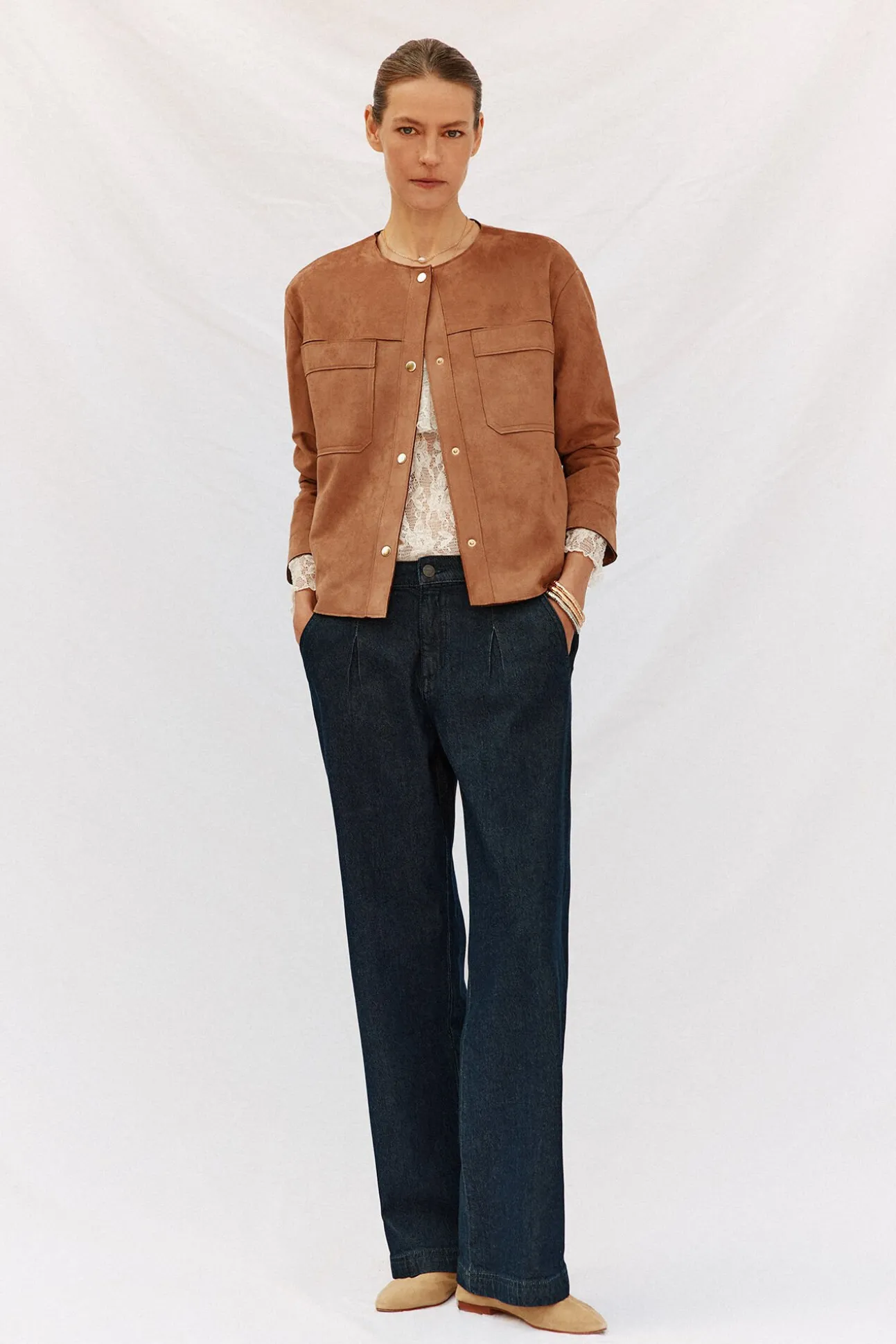 Cazadora efecto piel