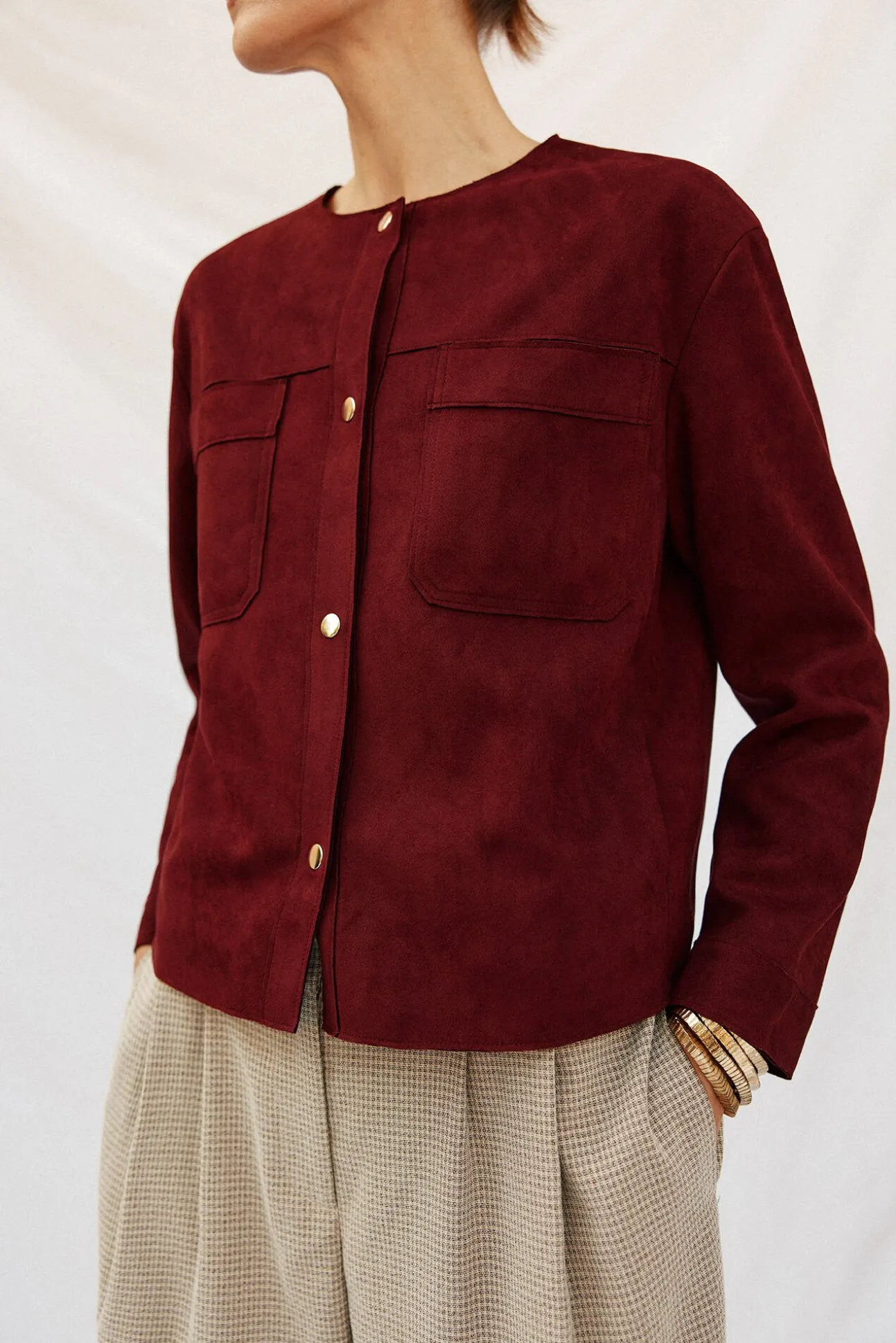 Cazadora efecto piel