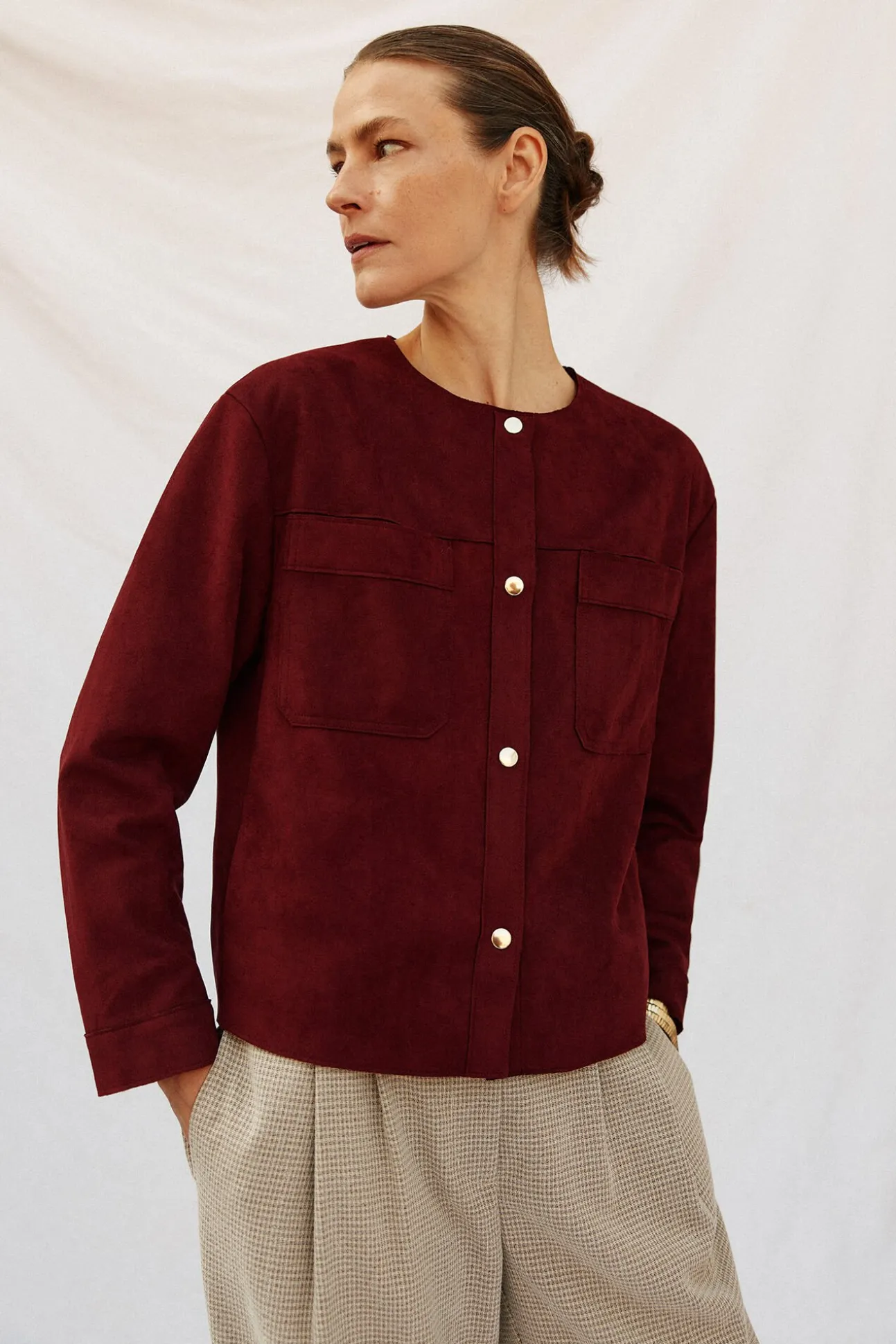 Cazadora efecto piel