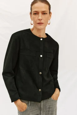 Cazadora efecto piel