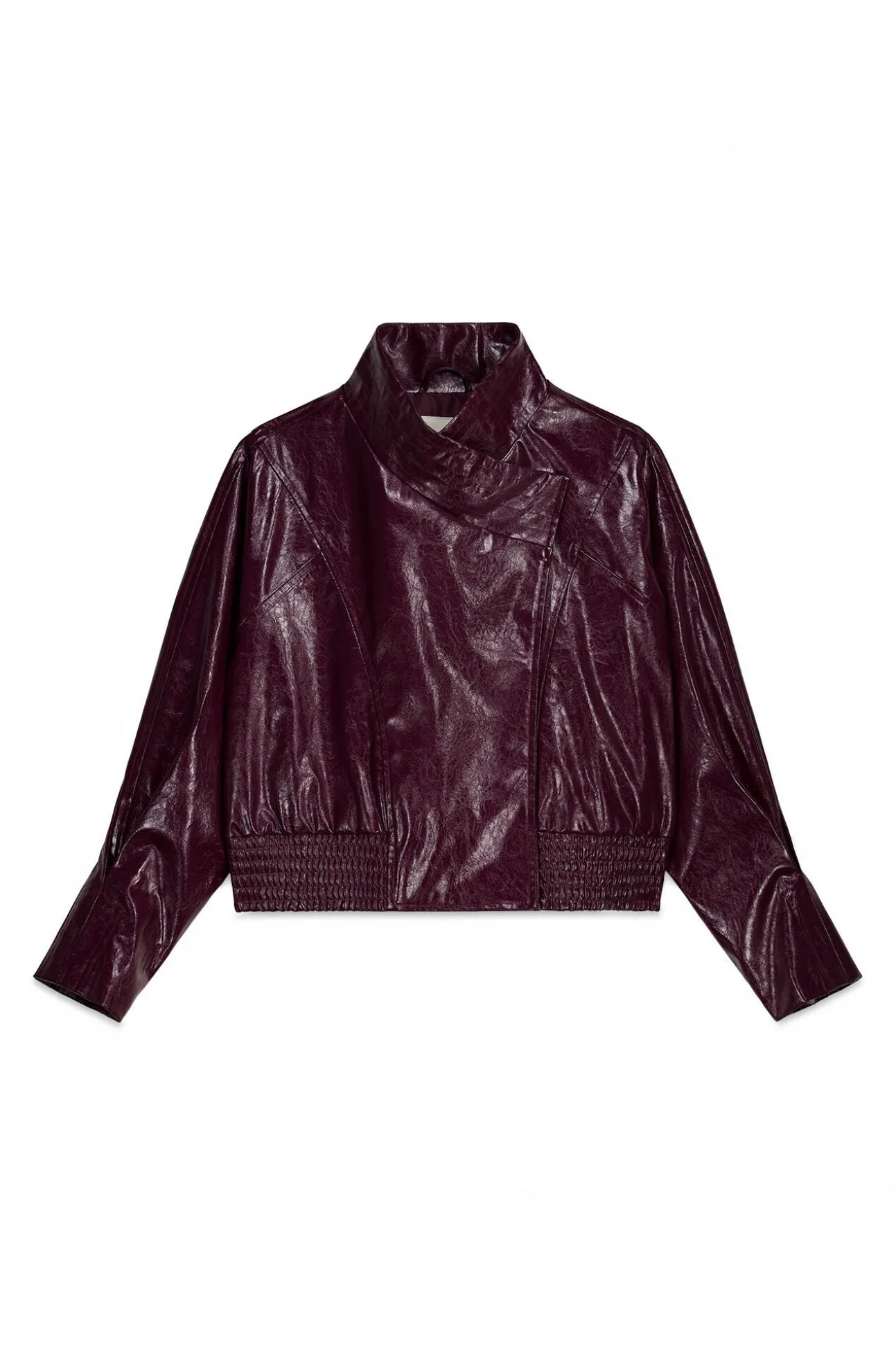 Cazadora efecto piel brillo