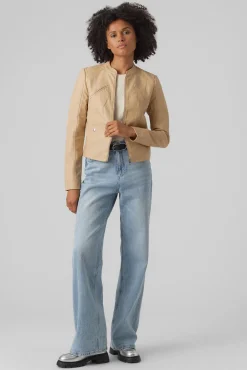 Cazadora efecto piel cuello Perkins