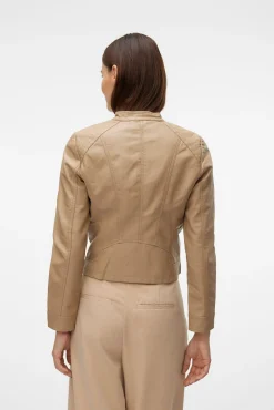 Cazadora efecto piel cuello Perkins