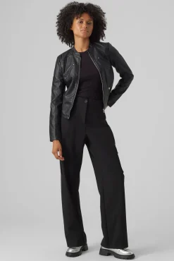 Cazadora efecto piel cuello Perkins