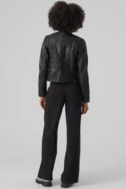 Cazadora efecto piel cuello Perkins