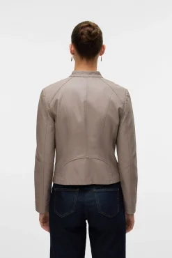 Cazadora efecto piel cuello Perkins