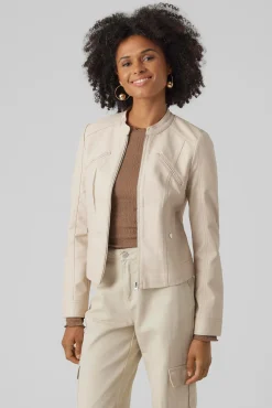 Cazadora efecto piel cuello Perkins