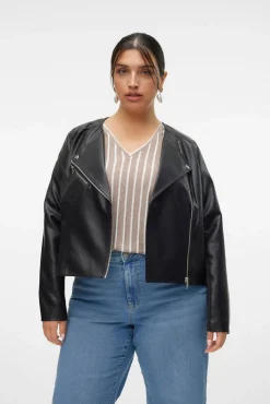 Cazadora efecto piel Curve