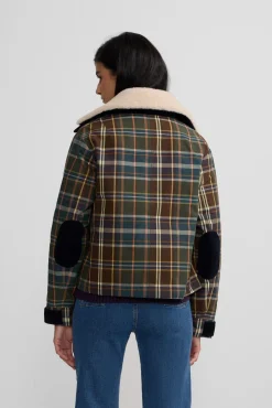 Cazadora encerada borrego cuadros