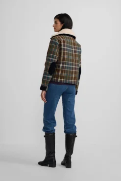 Cazadora encerada borrego cuadros