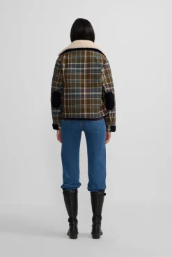 Cazadora encerada borrego cuadros