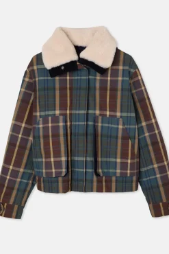 Cazadora encerada borrego cuadros