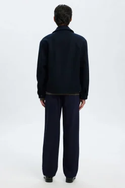 Cazadora lana corta con cremallera