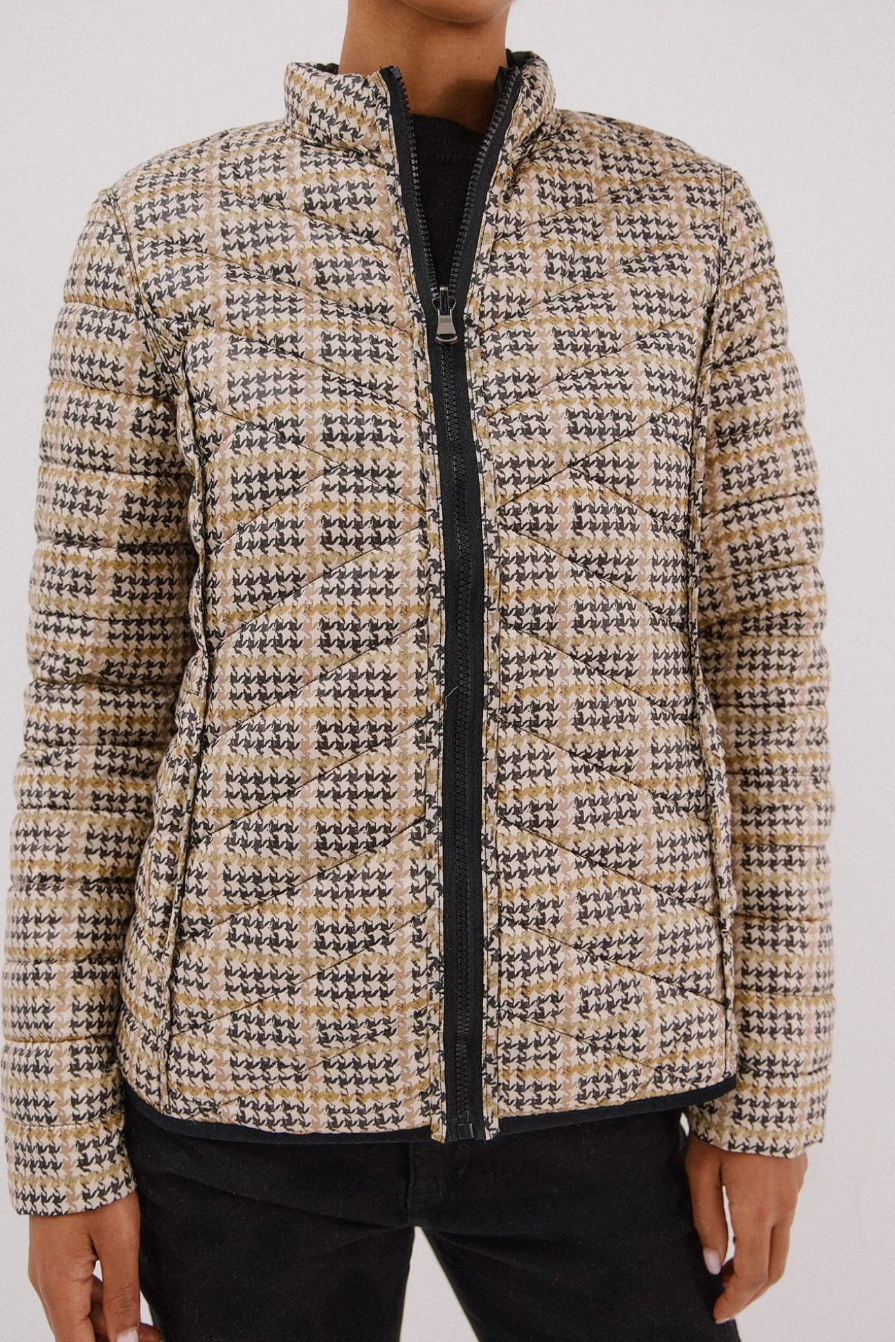 Cazadora reversible plumas