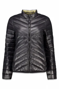 Cazadora reversible plumas